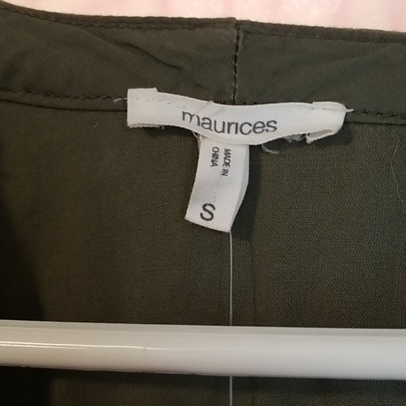 Maurices Olive Green 3/4 Length Sleeve Mini Dress - Picture 5 of 6